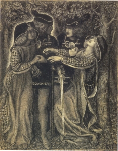 "How They Met Themselves" by D.G. Rossetti